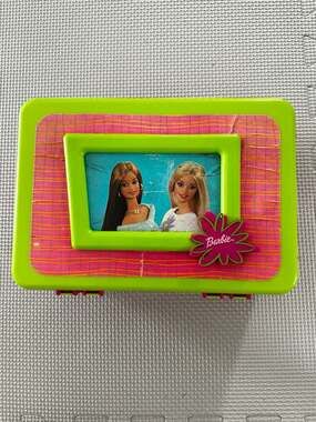 Shakespeare Barbie Fishing Tackle Box Pink and Lime Green